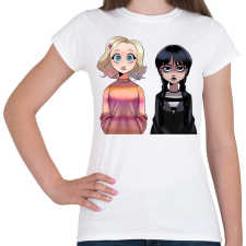 PRINTFASHION Wendesday Addams - Női póló - Fehér női póló