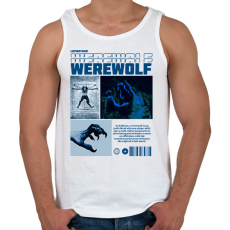 PRINTFASHION Werewolf - Férfi atléta - Fehér