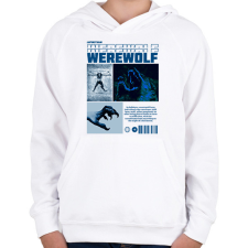 PRINTFASHION Werewolf - Gyerek kapucnis pulóver - Fehér gyerek pulóver, kardigán