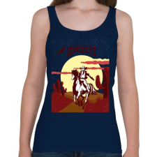 PRINTFASHION Western Cowboys - Női atléta - Sötétkék női trikó