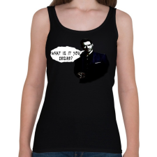 PRINTFASHION WHAT IS IT YOU DESIRE? - Női atléta - Fekete női trikó