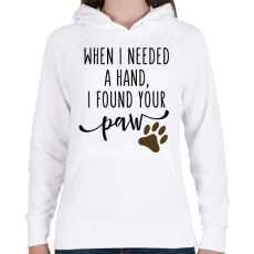 PRINTFASHION When I needed a hand... - Női kapucnis pulóver - Fehér