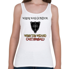 PRINTFASHION Where was Gondor? (fireball) - Női atléta - Fehér női trikó