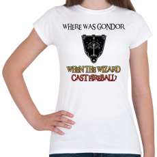 PRINTFASHION Where was Gondor? (fireball) - Női póló - Fehér