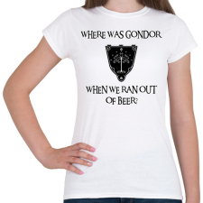 PRINTFASHION Where was Gondor? (sör) - Női póló - Fehér női póló