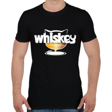 PRINTFASHION whiskas whiskey - Férfi póló - Fekete férfi póló