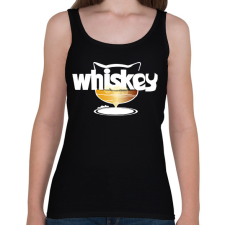 PRINTFASHION whiskas whiskey - Női atléta - Fekete női trikó