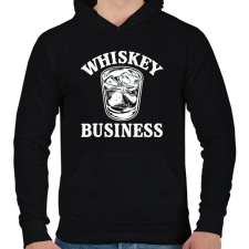 PRINTFASHION Whiskey biznisz - Férfi kapucnis pulóver - Fekete férfi pulóver, kardigán