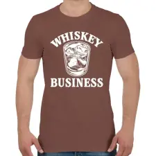 PRINTFASHION Whiskey biznisz - Férfi póló - Mogyoróbarna férfi póló