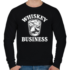 PRINTFASHION Whiskey biznisz - Férfi pulóver - Fekete