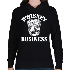 PRINTFASHION Whiskey biznisz - Női kapucnis pulóver - Fekete