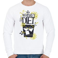 PRINTFASHION Whiskey diéta - Férfi pulóver - Fehér férfi pulóver, kardigán