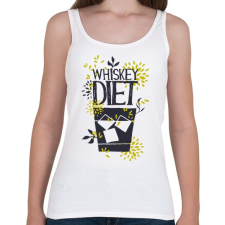PRINTFASHION Whiskey diéta - Női atléta - Fehér női trikó