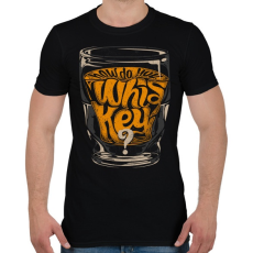 PRINTFASHION Whiskey - Férfi póló - Fekete