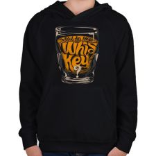 PRINTFASHION Whiskey - Gyerek kapucnis pulóver - Fekete gyerek pulóver, kardigán