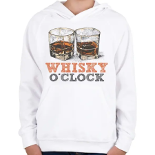 PRINTFASHION Whisky o'clock - Gyerek kapucnis pulóver - Fehér gyerek pulóver, kardigán