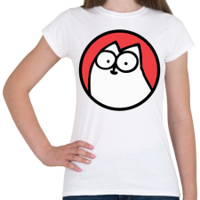PRINTFASHION White cat - Női póló - Fehér női póló