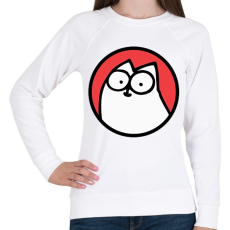 PRINTFASHION White cat - Női pulóver - Fehér