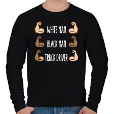 PRINTFASHION White Man, Black Man - Férfi pulóver - Fekete férfi pulóver, kardigán
