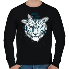 PRINTFASHION White tiger - Férfi pulóver - Fekete