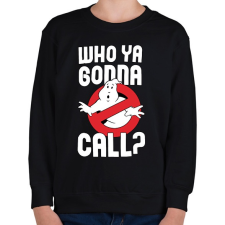 PRINTFASHION Who ya gonna call? - Gyerek pulóver - Fekete gyerek pulóver, kardigán