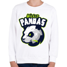 PRINTFASHION Wicked Pandas - Gyerek pulóver - Fehér