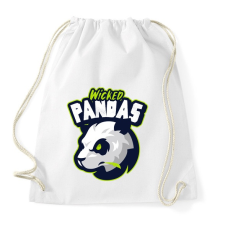 PRINTFASHION Wicked Pandas - Sportzsák, Tornazsák - Fehér tornazsák