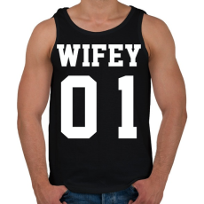 PRINTFASHION Wifey - Férfi atléta - Fekete