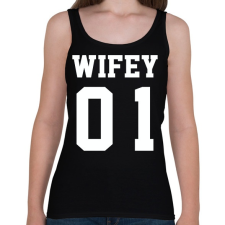PRINTFASHION Wifey - Női atléta - Fekete női trikó