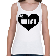 PRINTFASHION Wifi - páros2 - Női atléta - Fehér női trikó