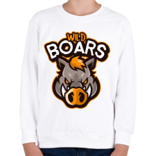 PRINTFASHION Wild Boars - Gyerek pulóver - Fehér gyerek pulóver, kardigán