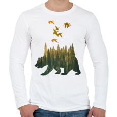 PRINTFASHION wild life - Férfi hosszú ujjú póló - Fehér
