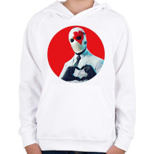 PRINTFASHION wildcard - Gyerek kapucnis pulóver - Fehér gyerek pulóver, kardigán