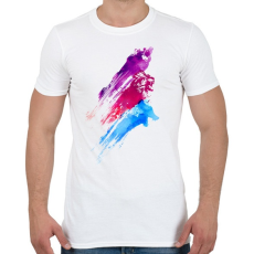 PRINTFASHION Wildcolours - Férfi póló - Fehér