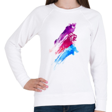 PRINTFASHION Wildcolours - Női pulóver - Fehér