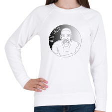 PRINTFASHION Will Smith - Vonalas - Női pulóver - Fehér női pulóver, kardigán