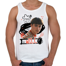 PRINTFASHION Will - Stranger Things - Férfi atléta - Fehér atléta, trikó