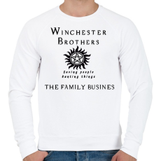 PRINTFASHION WINCHESTER BROTHERS - Férfi pulóver - Fehér