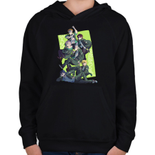 PRINTFASHION wind breaker - Gyerek kapucnis pulóver - Fekete gyerek pulóver, kardigán