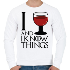 PRINTFASHION Wine and things - Férfi pulóver - Fehér férfi pulóver, kardigán