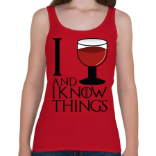 PRINTFASHION Wine and things - Női atléta - Cseresznyepiros női trikó