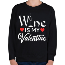 PRINTFASHION Wine is - Gyerek pulóver - Fekete gyerek pulóver, kardigán