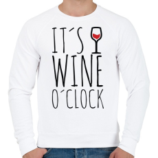PRINTFASHION Wine o'clock - Férfi pulóver - Fehér