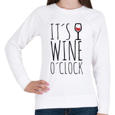 PRINTFASHION Wine o'clock - Női pulóver - Fehér női pulóver, kardigán