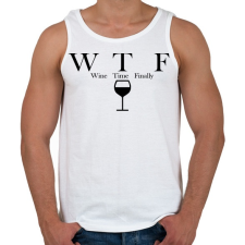 PRINTFASHION Wine Time Finally - Férfi atléta - Fehér atléta, trikó