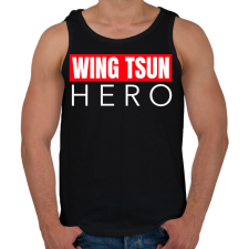 PRINTFASHION WING TSUN HERO - Férfi atléta - Fekete atléta, trikó
