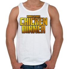 PRINTFASHION Winner winner chicken  dinner - Férfi atléta - Fehér