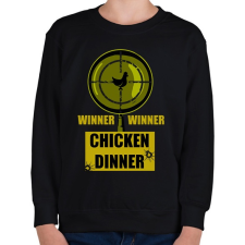 PRINTFASHION WINNER-WINNER CHICKEN DINNER - Gyerek pulóver - Fekete gyerek pulóver, kardigán