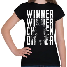 PRINTFASHION Winner Winner Chicken Dinner - Női póló - Fekete