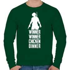 PRINTFASHION Winner Winner Chicken Dinner PUBG - Férfi pulóver - Sötétzöld férfi pulóver, kardigán